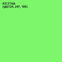 #7CF76A - Screamin' Green Color Image