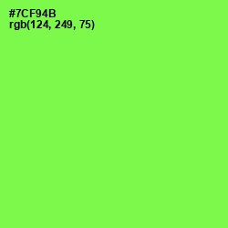 #7CF94B - Screamin' Green Color Image