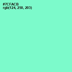 #7CFACB - Aquamarine Color Image