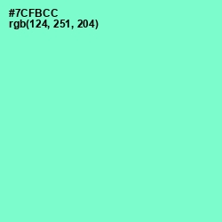 #7CFBCC - Aquamarine Color Image