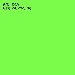 #7CFC4A - Screamin' Green Color Image