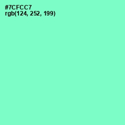 #7CFCC7 - Aquamarine Color Image