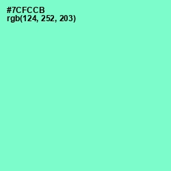 #7CFCCB - Aquamarine Color Image