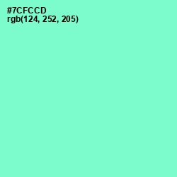 #7CFCCD - Aquamarine Color Image