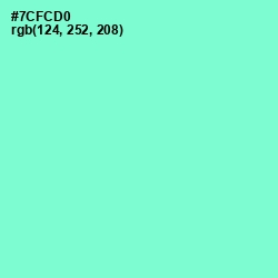 #7CFCD0 - Aquamarine Color Image