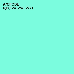 #7CFCDE - Aquamarine Color Image