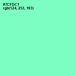 #7CFDC1 - Aquamarine Color Image