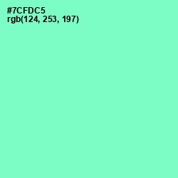 #7CFDC5 - Aquamarine Color Image