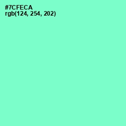 #7CFECA - Aquamarine Color Image