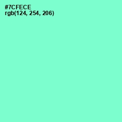 #7CFECE - Aquamarine Color Image
