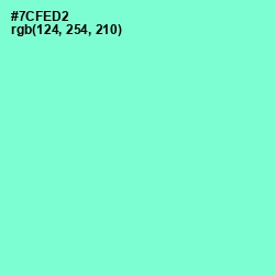#7CFED2 - Aquamarine Color Image
