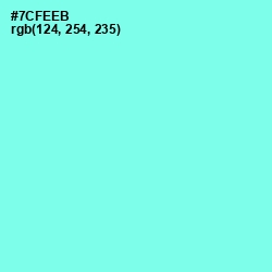 #7CFEEB - Aquamarine Color Image