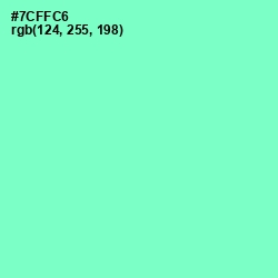 #7CFFC6 - Aquamarine Color Image