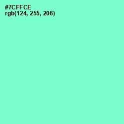#7CFFCE - Aquamarine Color Image