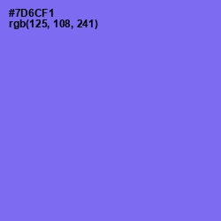 #7D6CF1 - Moody Blue Color Image