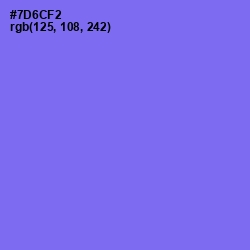 #7D6CF2 - Moody Blue Color Image