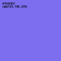 #7D6DEF - Moody Blue Color Image