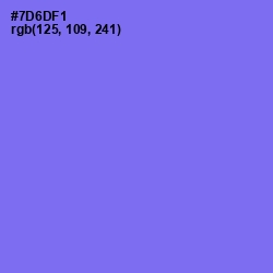 #7D6DF1 - Moody Blue Color Image