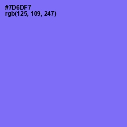 #7D6DF7 - Moody Blue Color Image