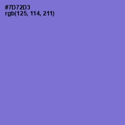 #7D72D3 - Moody Blue Color Image
