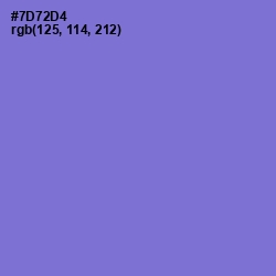 #7D72D4 - Moody Blue Color Image