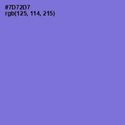 #7D72D7 - Moody Blue Color Image