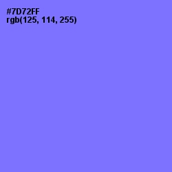 #7D72FF - Moody Blue Color Image