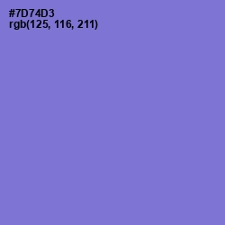 #7D74D3 - Moody Blue Color Image
