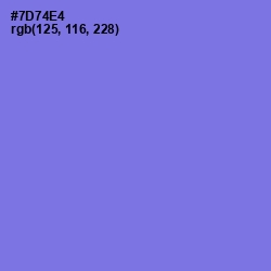 #7D74E4 - Moody Blue Color Image