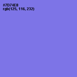 #7D74E8 - Moody Blue Color Image