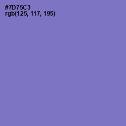 #7D75C3 - Moody Blue Color Image