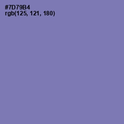 #7D79B4 - Deluge Color Image