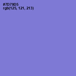 #7D79D5 - Moody Blue Color Image