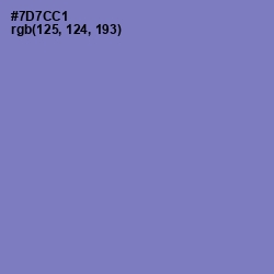 #7D7CC1 - Moody Blue Color Image