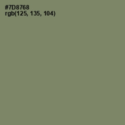 #7D8768 - Camouflage Green Color Image