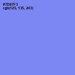 #7D87F3 - Cornflower Blue Color Image