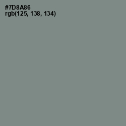 #7D8A86 - Blue Smoke Color Image