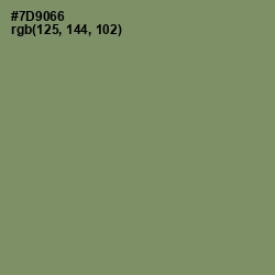 #7D9066 - Camouflage Green Color Image