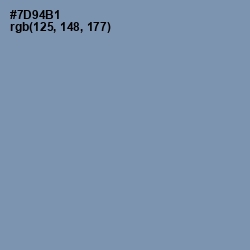 #7D94B1 - Wild Blue Yonder Color Image
