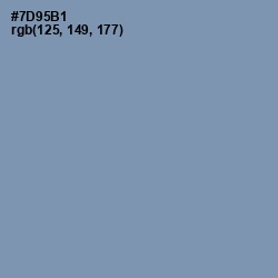#7D95B1 - Wild Blue Yonder Color Image