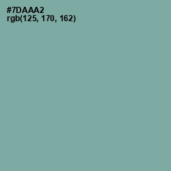 #7DAAA2 - Gumbo Color Image