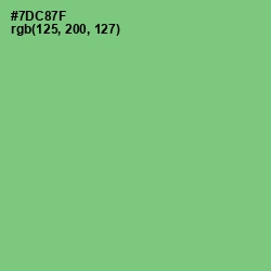 #7DC87F - Pastel Green Color Image
