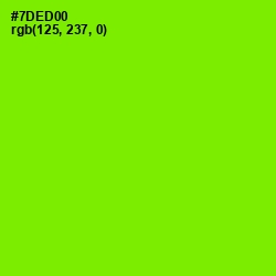 #7DED00 - Chartreuse Color Image