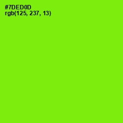 #7DED0D - Chartreuse Color Image