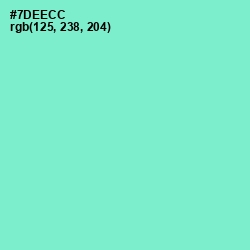 #7DEECC - Aquamarine Color Image