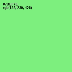 #7DEF7E - Screamin' Green Color Image