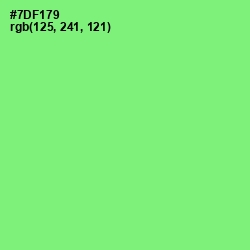 #7DF179 - Screamin' Green Color Image