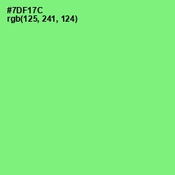 #7DF17C - Screamin' Green Color Image