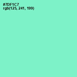 #7DF1C7 - Aquamarine Color Image