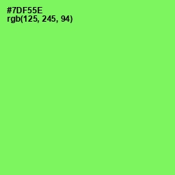 #7DF55E - Screamin' Green Color Image